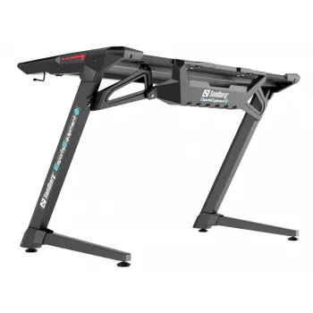 Žaidimų stalas Sandberg Fighter Gaming Desk 2 juodas