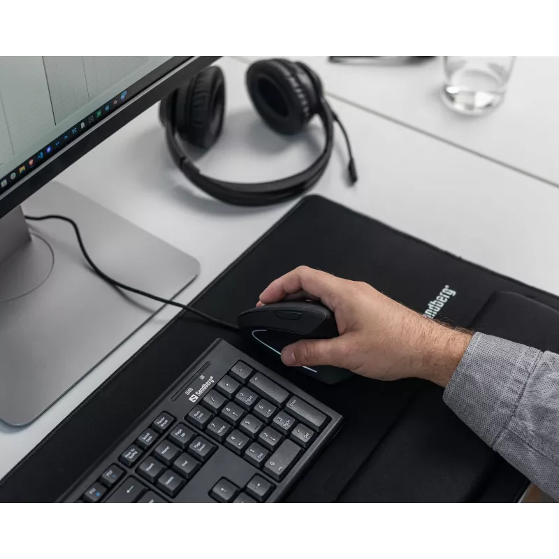 Laidinė pelė Sandberg Wired Vertical pelė USB Type-A