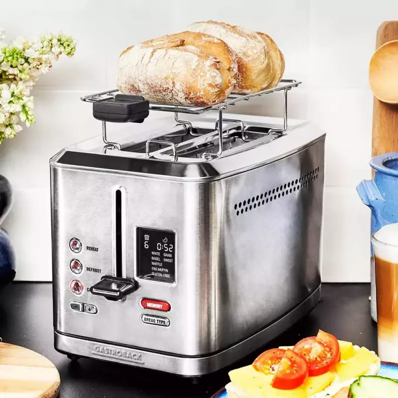 Gastroback Design Digital 2S Skrudintuvas 2 riekėms 950 W Nerūdijantis plienas