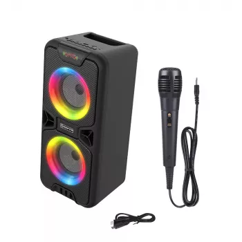 Nešiojamas „Bluetooth“ garsiakalbis MANTA SPK816 — 30W RMS, Bluetooth 5.0, USB/SD/AUX, FM, 4 val. baterija, juodas