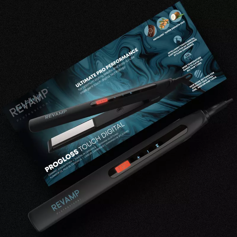 Revamp Progloss Touch Digital tiesinimo žnyplės Warm Juoda 3 m