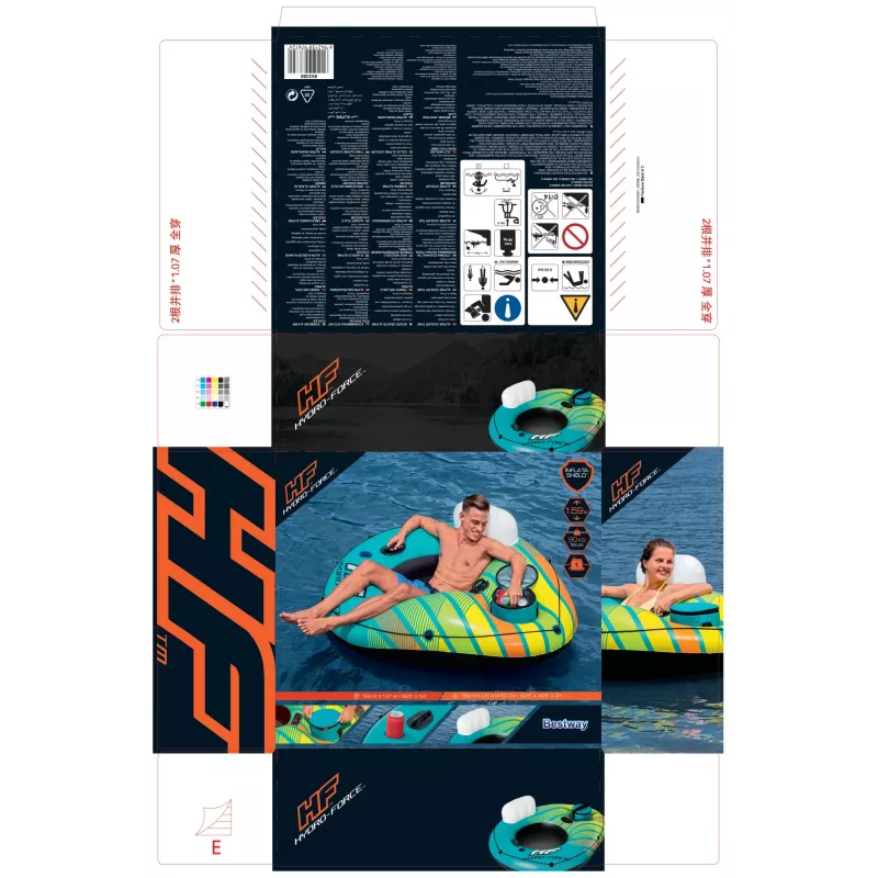 Bestway Hydro-Force 66,5 col. x 54 col./1,69 m x 1,37 m Alpine šaldytuvo plūdiras