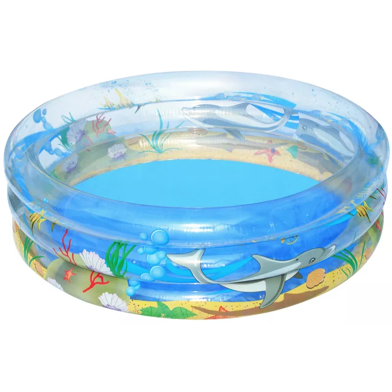 Pripučiamas baseinas Bestway Transparent Sea Life Pool Ø1,5 m x A53 cm