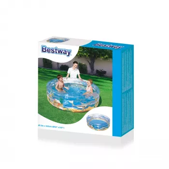 Pripučiamas baseinas Bestway Transparent Sea Life Pool Ø1,5 m x A53 cm