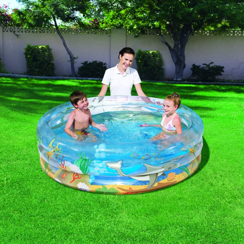 Pripučiamas baseinas Bestway Transparent Sea Life Pool Ø1,5 m x A53 cm