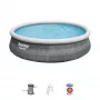 Bestway 57372 antžeminis baseinas pripučiamas baseinas apvalus 12362 L pilkas