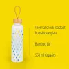 Stiklinis butelis Cambridge CM06991 550 ml su bambukiniu dangteliu
