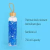 Stiklinis butelis Cambridge CM06992 750 ml su bambukiniu dangteliu – daugkartinis geriamasis butelis