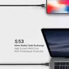 USB-C į USB-C kabelis Orsen S53, 1 m, 3 A, raudonas