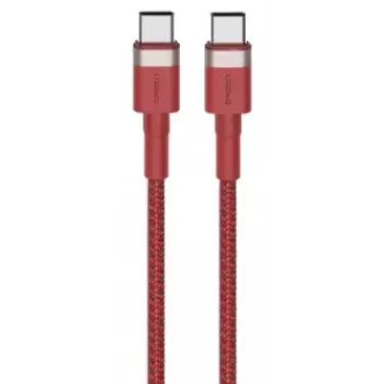 USB-C į USB-C kabelis Orsen S53, 1 m, 3 A, raudonas
