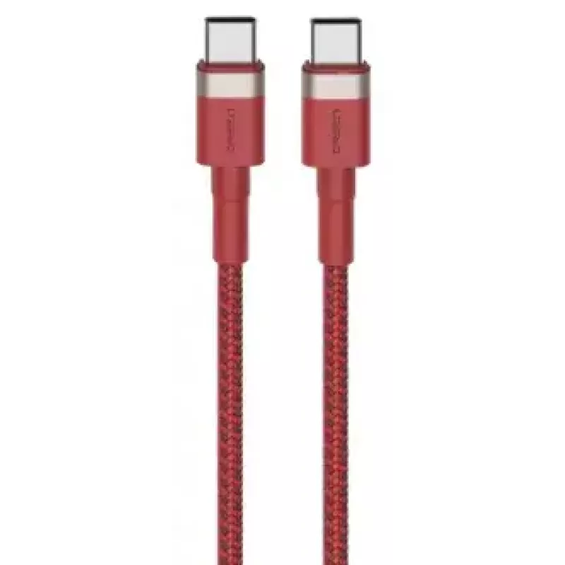 USB-C į USB-C kabelis Orsen S53, 1 m, 3 A, raudonas