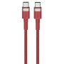 USB-C į USB-C kabelis Orsen S53, 1 m, 3 A, raudonas
