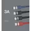 USB Type-C – Lightning laidas Orsen S51, 3A, 1 m, mėlynas