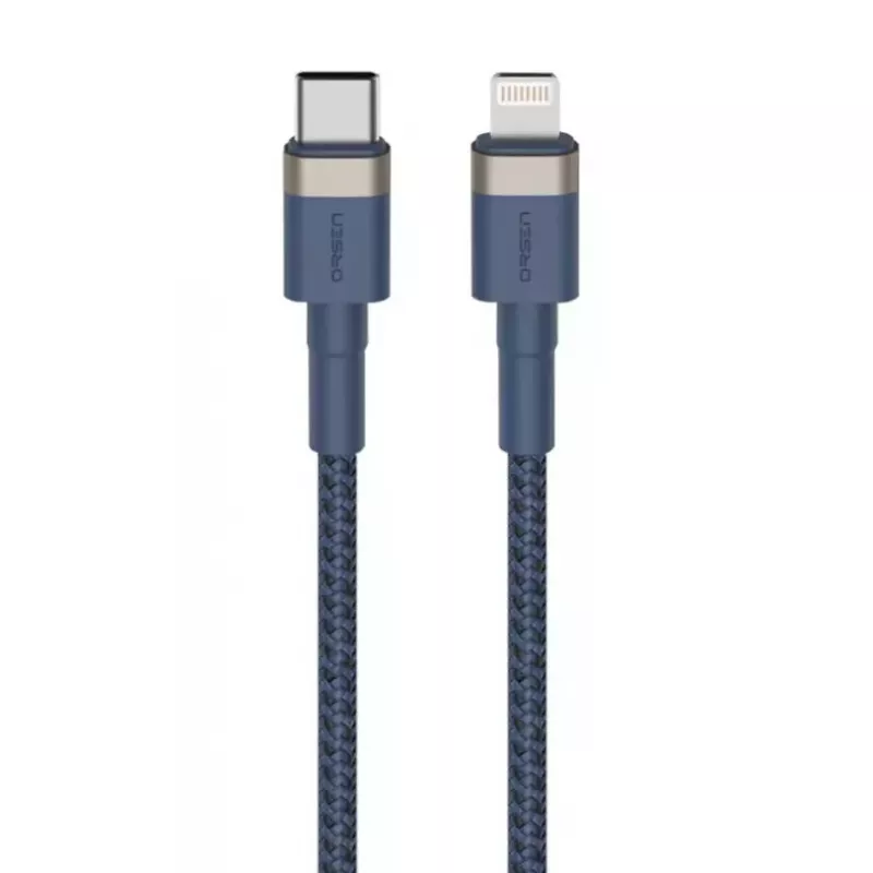 USB Type-C – Lightning laidas Orsen S51, 3A, 1 m, mėlynas