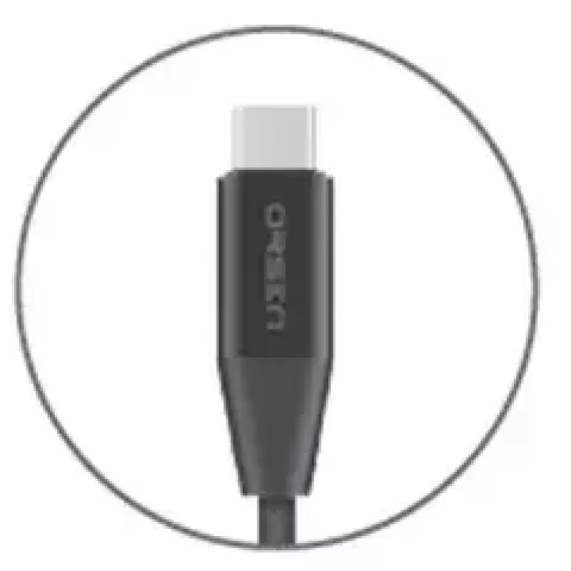 USB Type-C duomenų laidas Orsen S33 2.1A 1.2 m — juodas