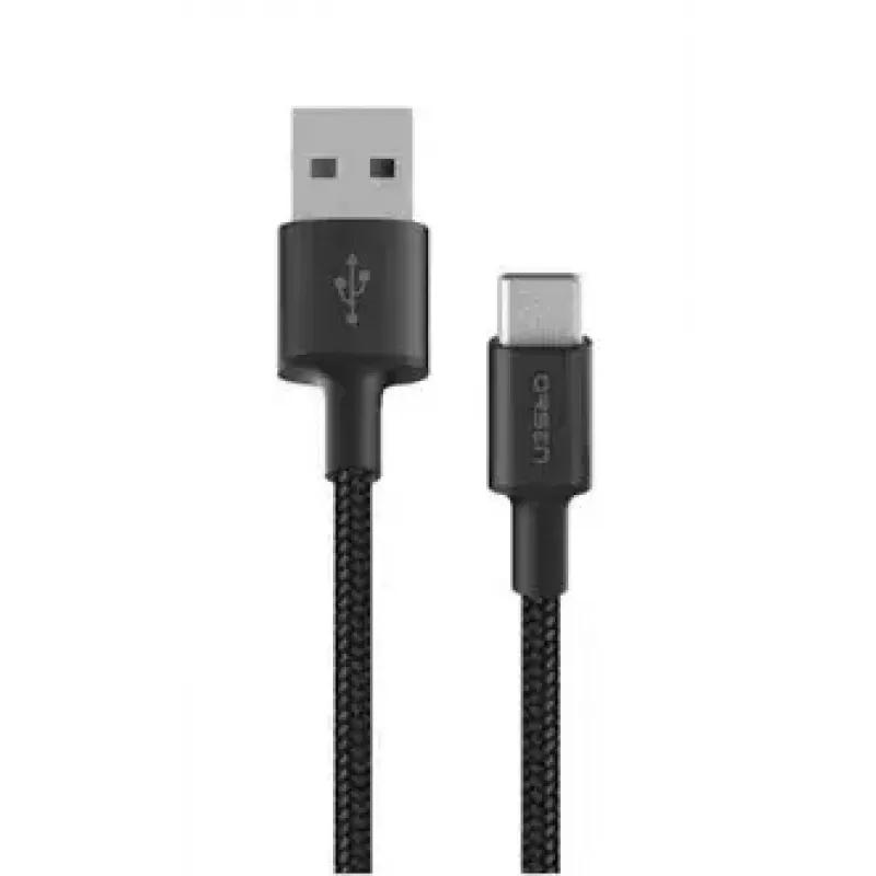 USB A į USB-C laidas Orsen S9C 1 m, 2,1 A, juodas