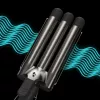 Revamp Progloss Deep Beach Waver Tekstūrinis garbanotuvas Warm Juoda 3 m