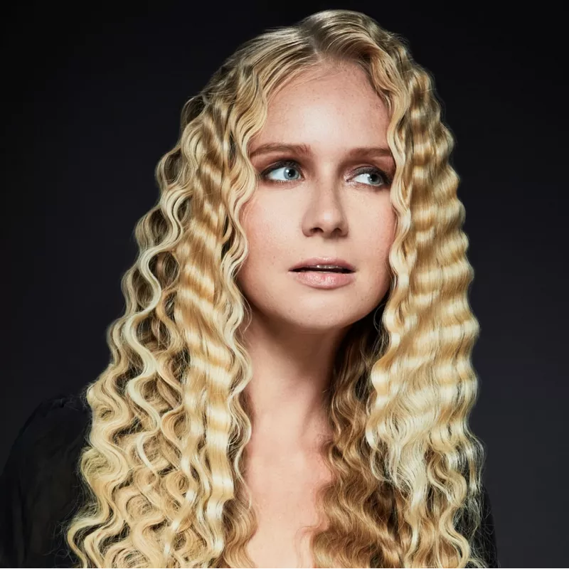 Revamp Progloss Deep Beach Waver Tekstūrinis garbanotuvas Warm Juoda 3 m