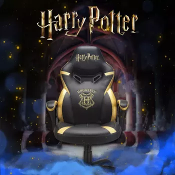 Kompiuterinė žaidimų kėdė Subsonic Junior Hogwarts Apmušta paminkštinta sėdynė Juoda Geltona