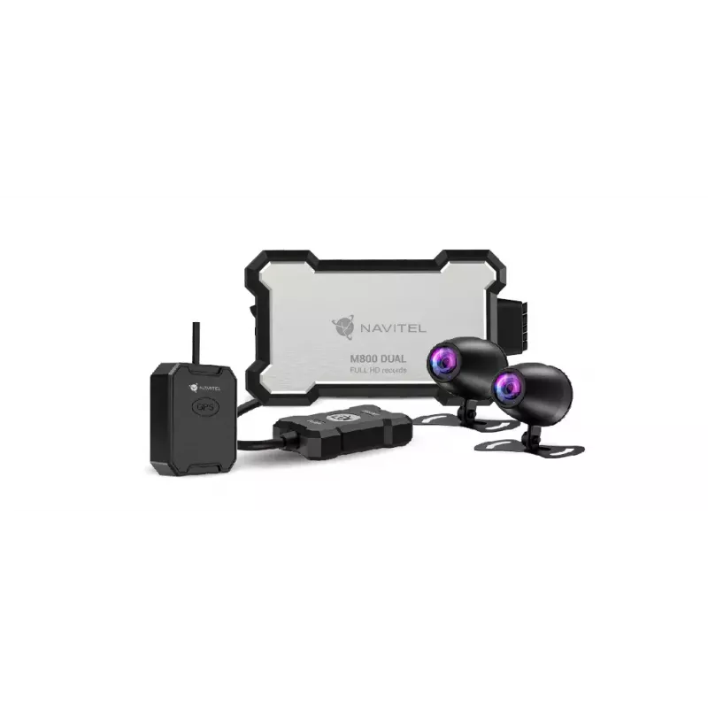 Vaizdo registratorius motociklui Navitel M800 DUAL Full HD 1920x1080 Wi-Fi juodas