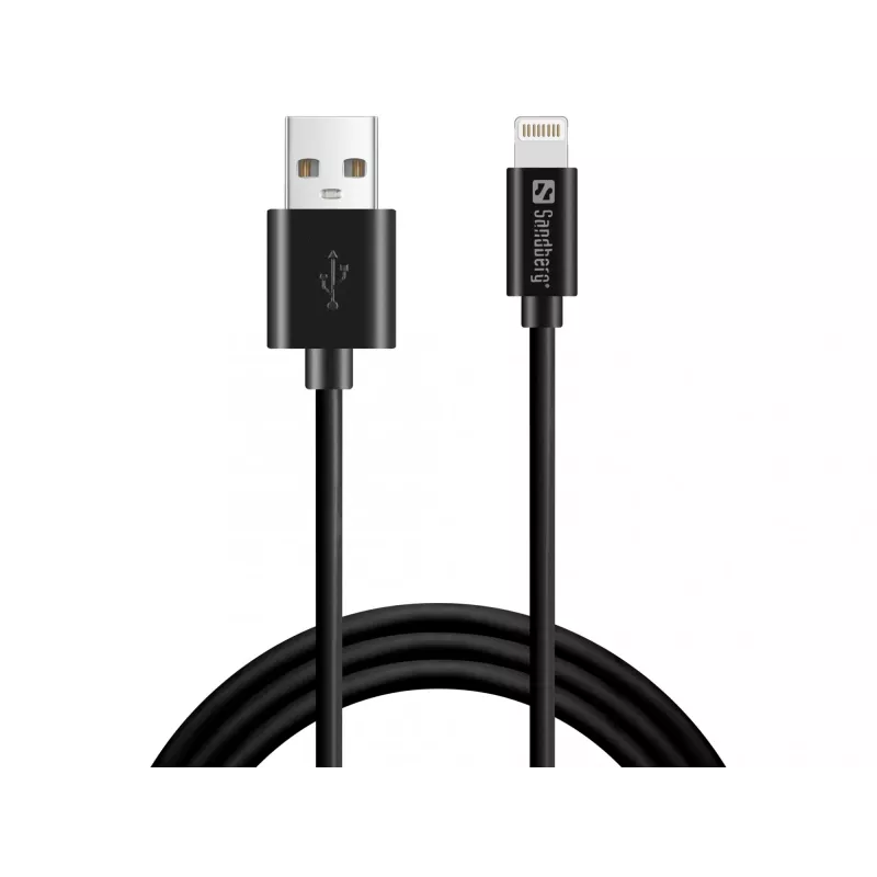 USB Lightning laidas Sandberg 441-39 1m juodas