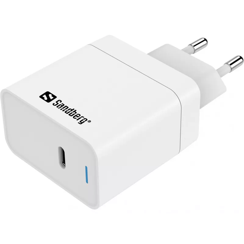 Kintamosios srovės įkroviklis Sandberg USB-C PD65W EU patalpų universalus baltas