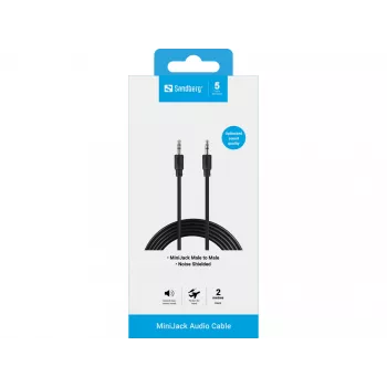 MiniJack laidas V–V Sandberg 501-24 2m