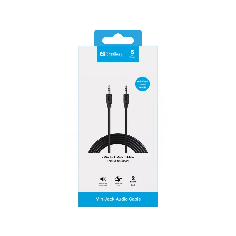 MiniJack laidas V–V Sandberg 501-24 2m