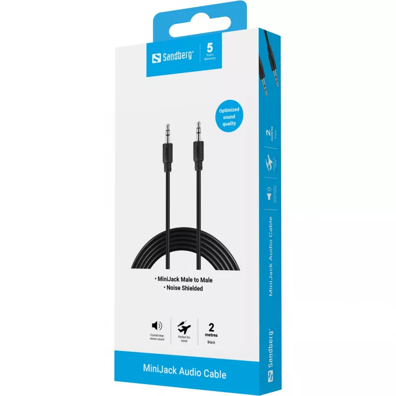 MiniJack laidas V–V Sandberg 501-24 2m