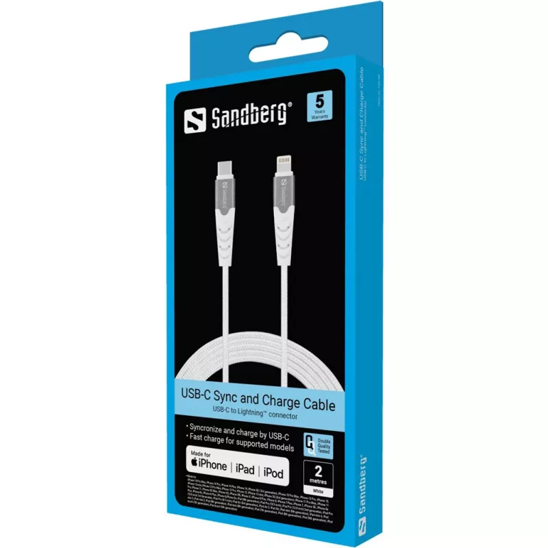 Sandberg USB-C PD prie Lightning MFI 2M PRO laidas 2m Lightning USB C