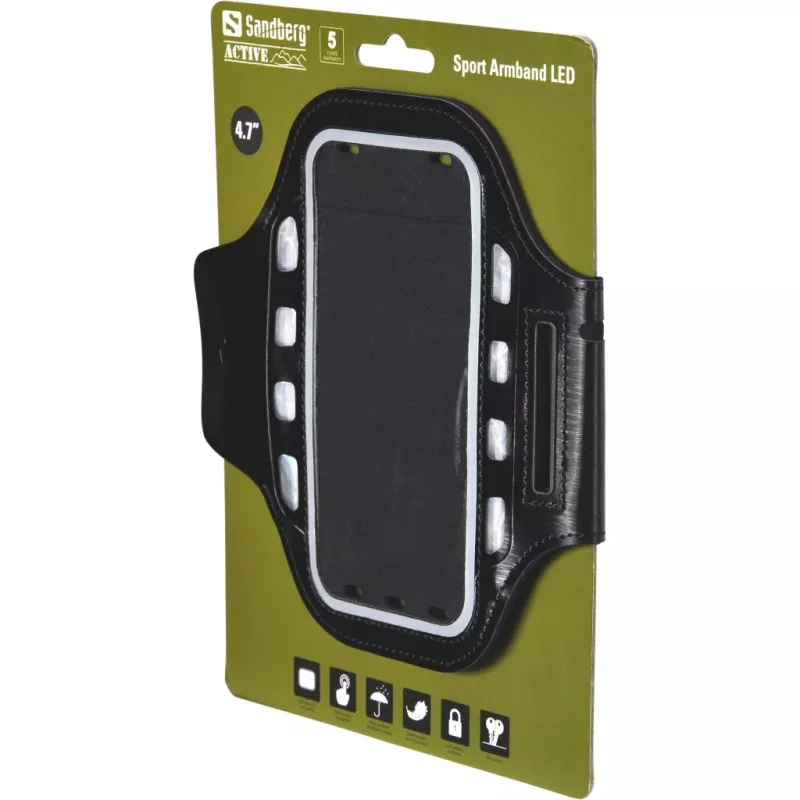 Rankovės dėklas Sandberg Sport Armband LED 4,7''
