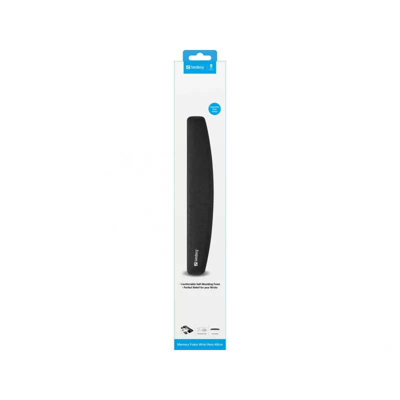 Riešo atrama Sandberg Memory Foam 48cm juoda