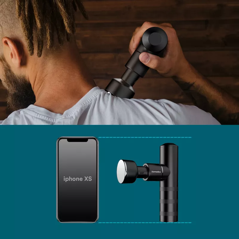 HoMedics Myti masažuoklis Universalus antracitinis mušamasis masažas