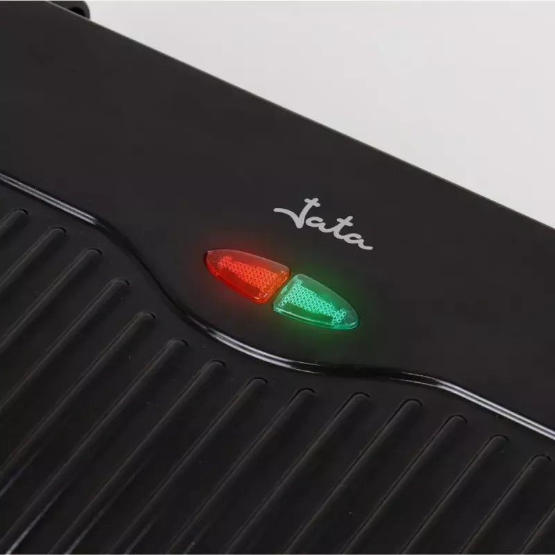 Kontaktinė kepsninė JATA JEGR1107 1000W Juoda Nerūdijantis plienas Sukamasis valdymas