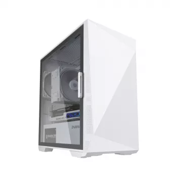 Zalman Z1 Iceberg White – mATX vidutinio bokšto korpusas / iš anksto sumontuoti 2 × 120 mm ventiliatoriai
