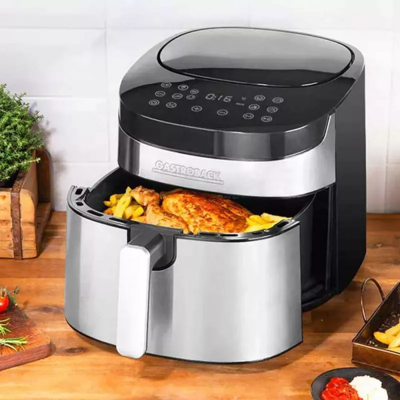 Karšto oro gruzdintuvė Gastroback Design Air Pro XXL 6,5L 1600W Juoda Nerūdijantis plienas
