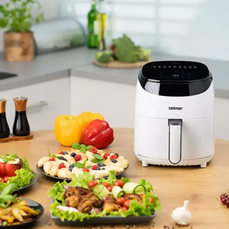 Mažai riebalų naudojanti gruzdintuvė Zelmer ZAF3551W 3,5 L 1200 W juoda balta