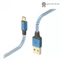 Hama Reflective USB kabelis USB 2.0 1.5 m USB A Micro-USB B Mėlynas