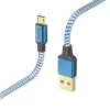 Hama Reflective USB kabelis USB 2.0 1.5 m USB A Micro-USB B Mėlynas