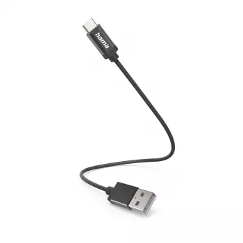 Hama 00201600 USB laidas USB 2.0 0,2 m USB A USB C juoda