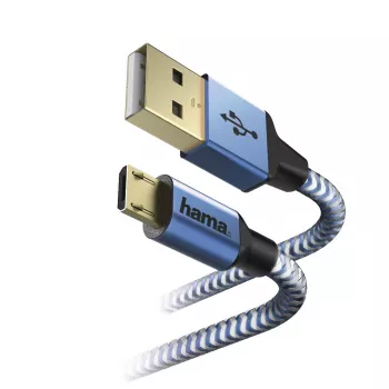 Hama 00178289 USB laidas USB 2.0 1,5 m USB A Micro-USB B Mėlynas