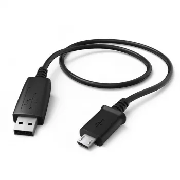 Hama 0,6 m, USB2.0-A/USB2.0 Micro-B USB laidas USB A Micro-USB B juodas