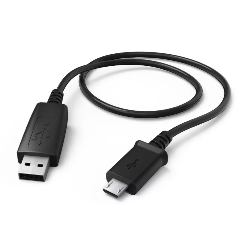 Hama 0,6 m, USB2.0-A/USB2.0 Micro-B USB laidas USB A Micro-USB B juodas