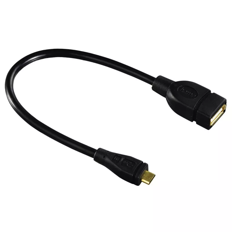 Hama 173892 USB laidas USB 2.0 0,15 m Micro-USB B USB A Juodas