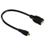 Hama 173892 USB laidas USB 2.0 0,15 m Micro-USB B USB A Juodas