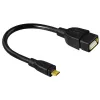 Hama 173892 USB laidas USB 2.0 0,15 m Micro-USB B USB A Juodas