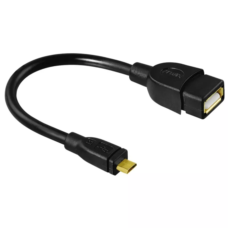 Hama 173892 USB laidas USB 2.0 0,15 m Micro-USB B USB A Juodas