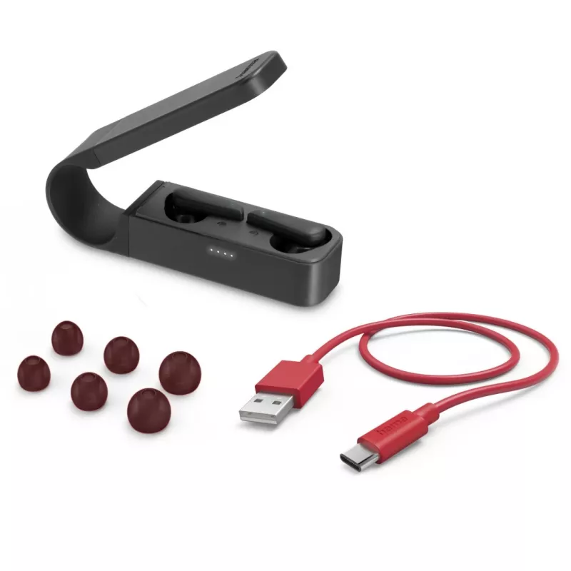 Hama Spirit Pocket ausinės True Wireless Stereo (TWS) į ausis įdedamos skambučiams/muzikai Bluetooth juodos