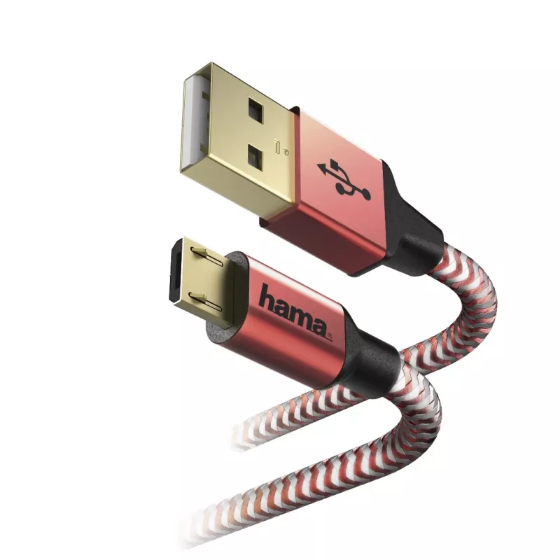 Hama 00178288 USB laidas USB 2.0 1.5 m USB A Micro-USB B raudonas