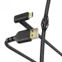 Hama Stand USB laidas USB 2.0 1,5 m USB A Micro-USB B juodas